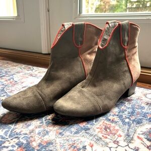Anthropologie Vanessa Wu Western Style Booties, size 7.5